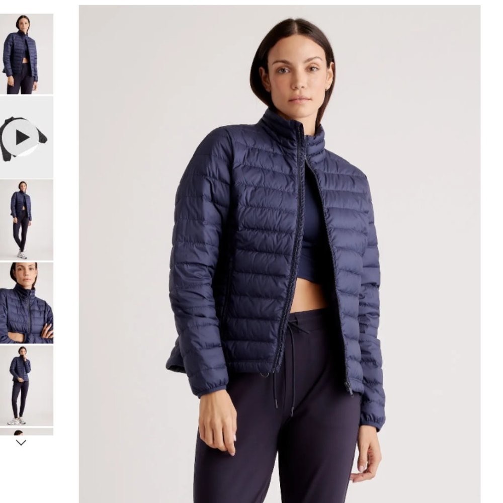 Quince Lightweight Down Packable Puffer Jacket Size Medium